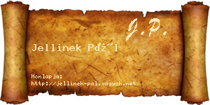 Jellinek Pál névjegykártya